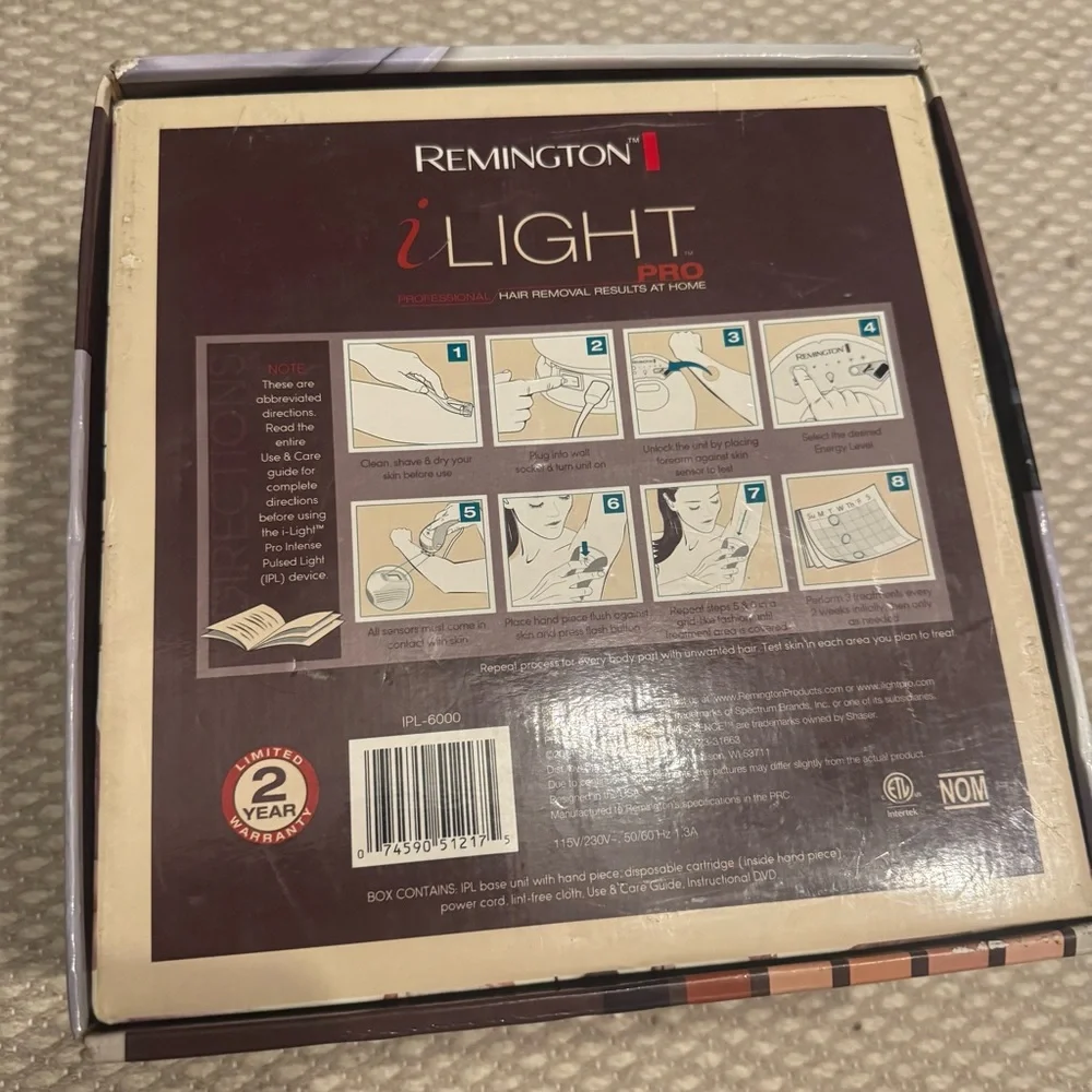 Remington IPL6000 i-LIGHT Pro
Professional IPL Laser Hair Removal
*Open Box NEW - Picture 5 of 7